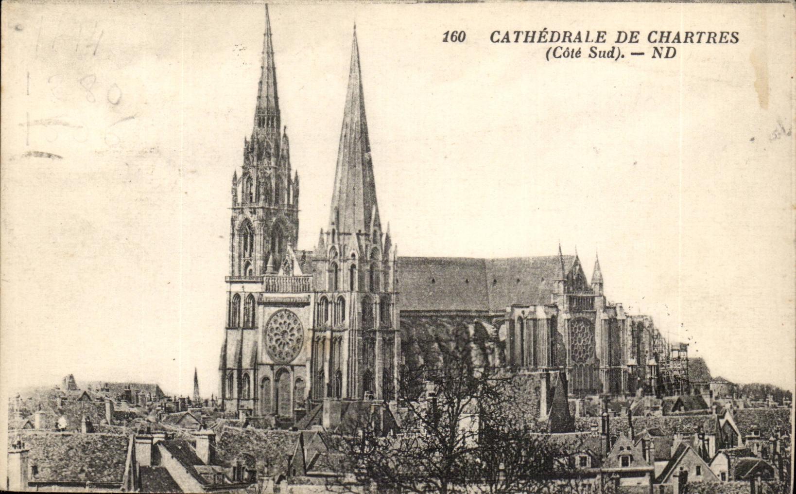 Cathedral of Chartres CPA Southern part