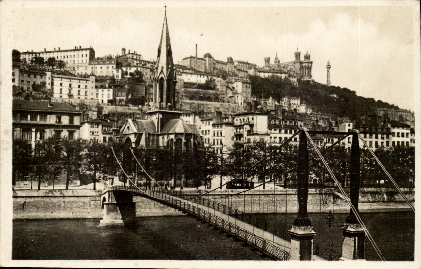 Lyon-CPA Kirche Steg-Str-Georges und die Steigung von Fourviere