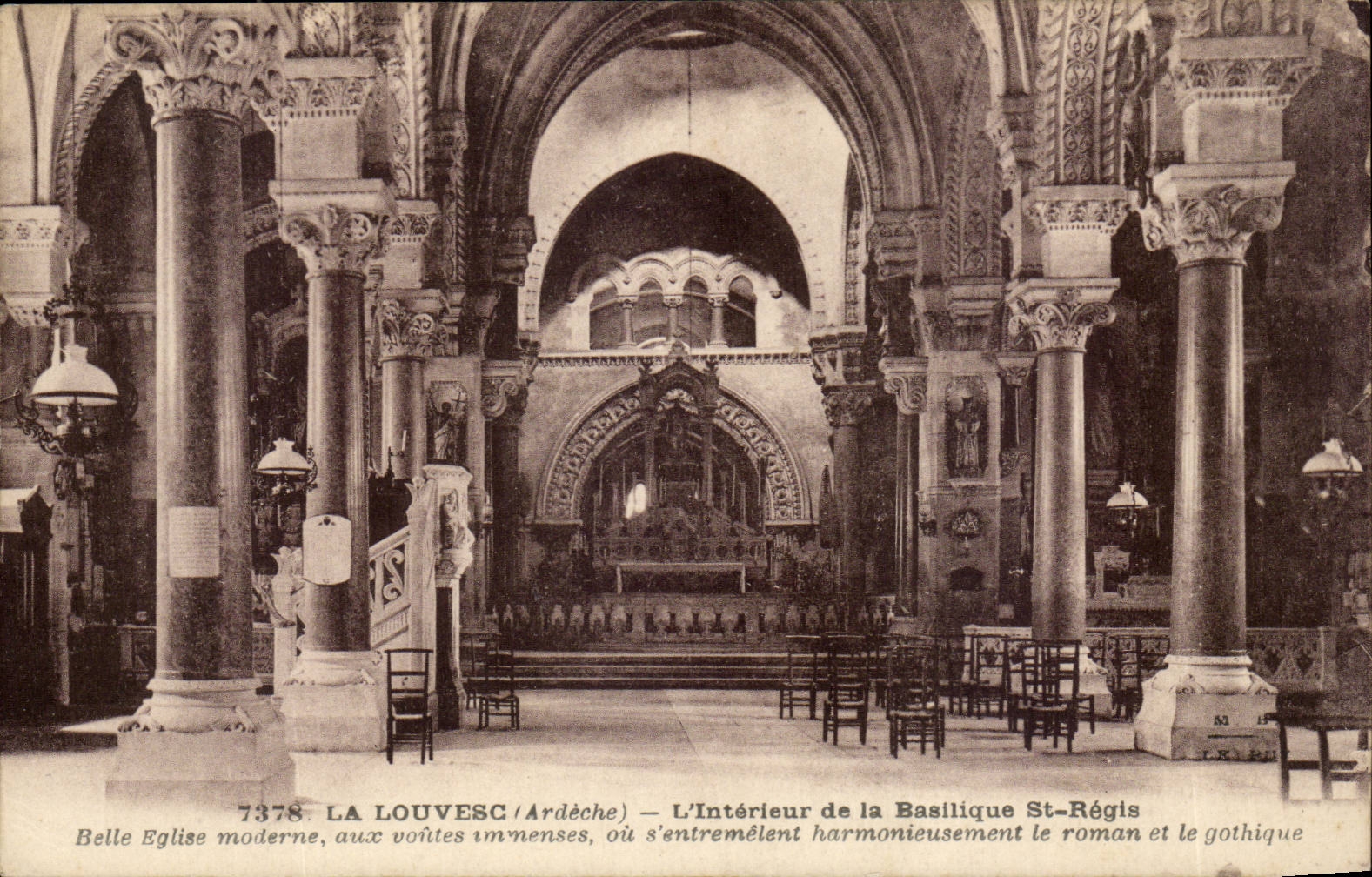 Louvesc CPA interior of the basilica St Governed