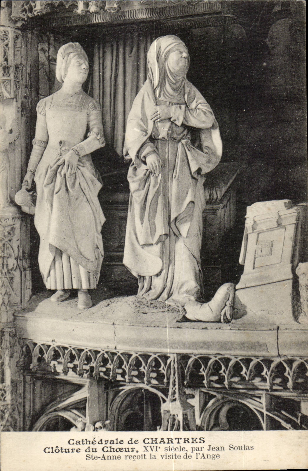 CPA Cathedrale of Chartres Cloture chorus by Jean Soulas co Anne receives the visit of the angel