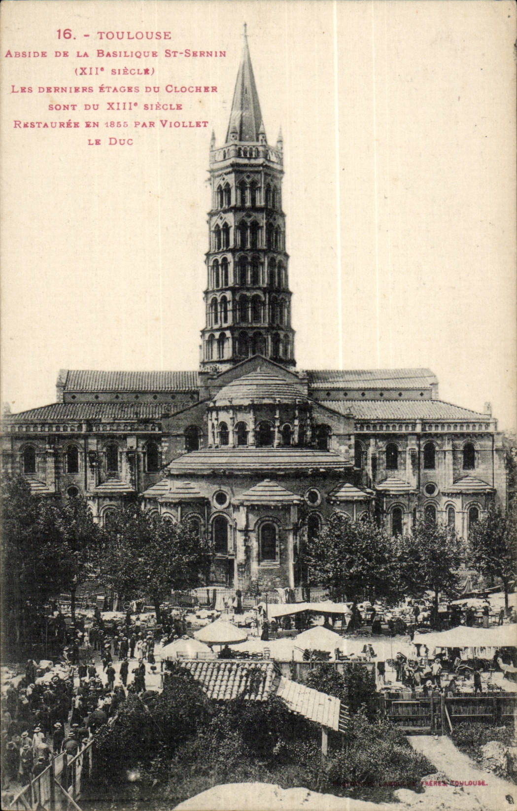 ToulouseCPA Apse der Kathedrale Str Sernin die letzten Stadien des Glockeaufsatzes (Markt)