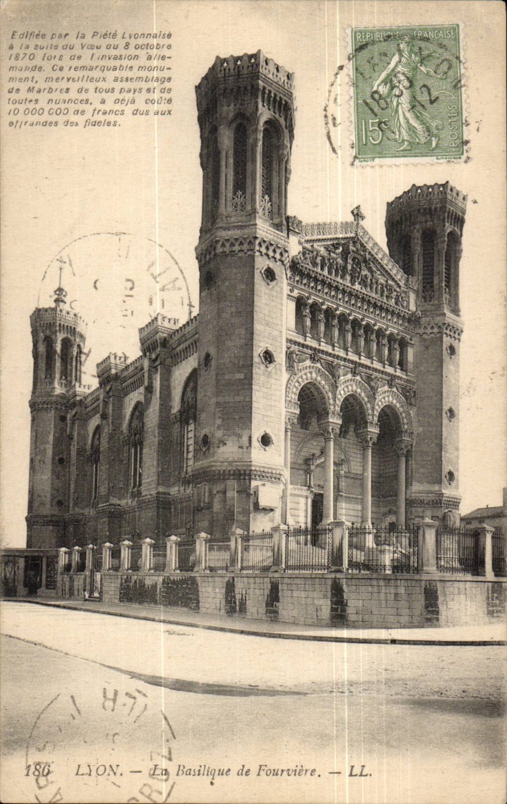 Lyon CPA the basilica of Fourviere