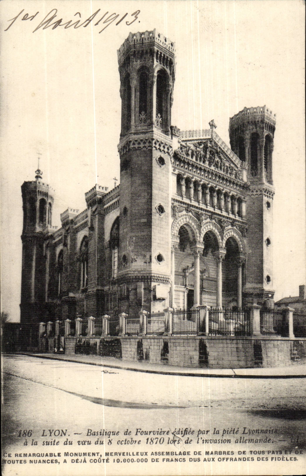 Lyon CPA Basilica of Fourviere by Lyons piety