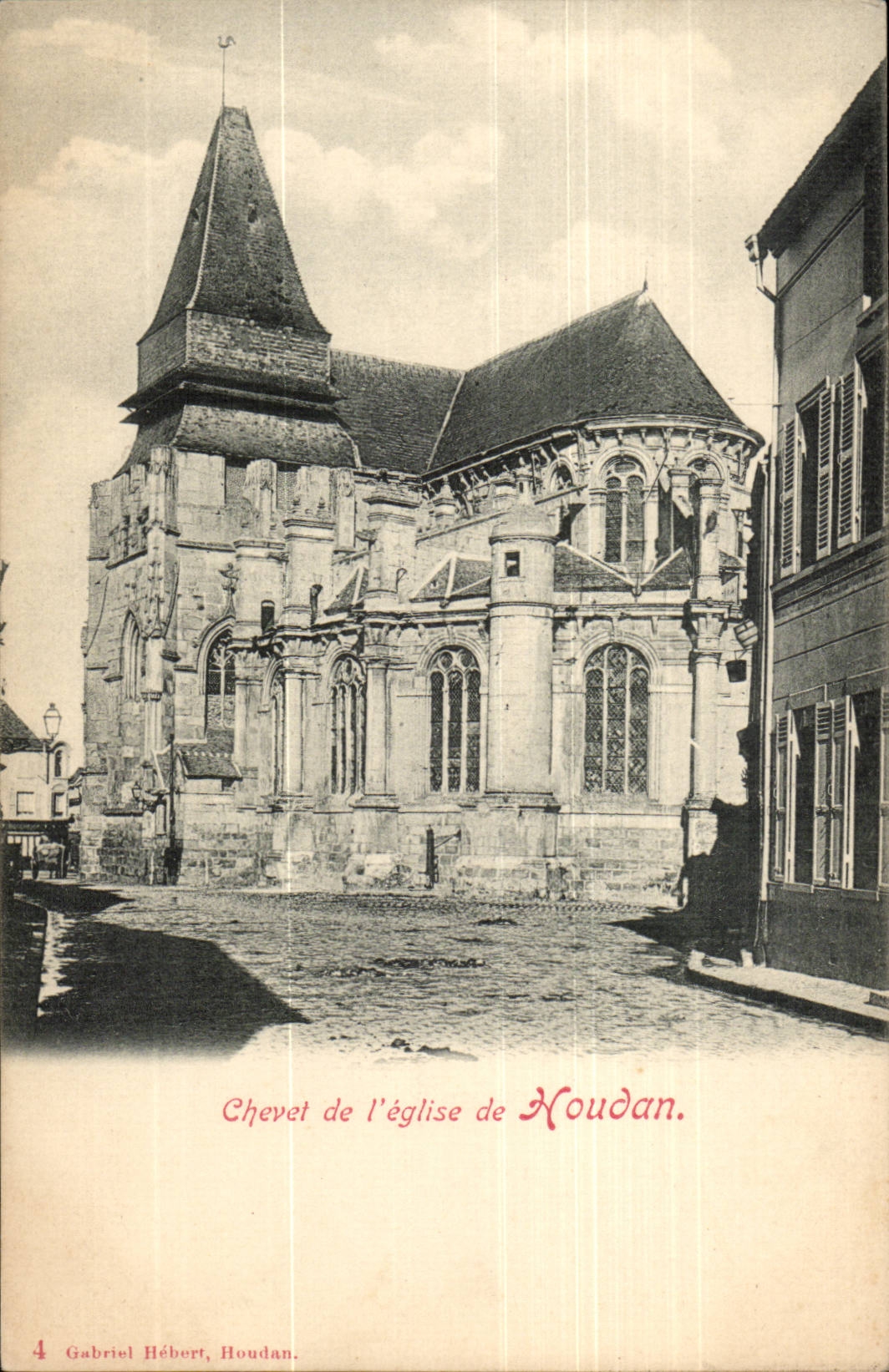 CPA Chevet de l'eglise de Houdan