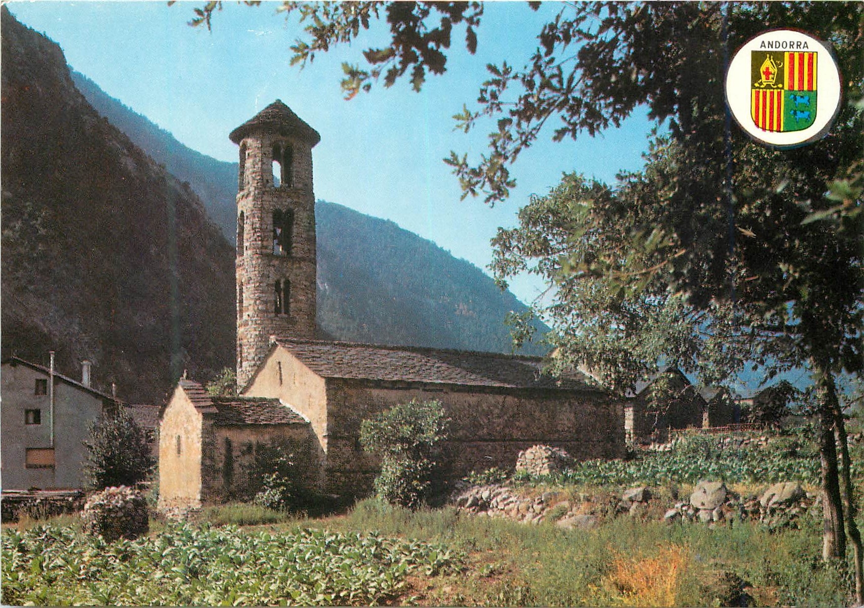 CPM Valls d Andorra Santa Coloma Clocher romantique