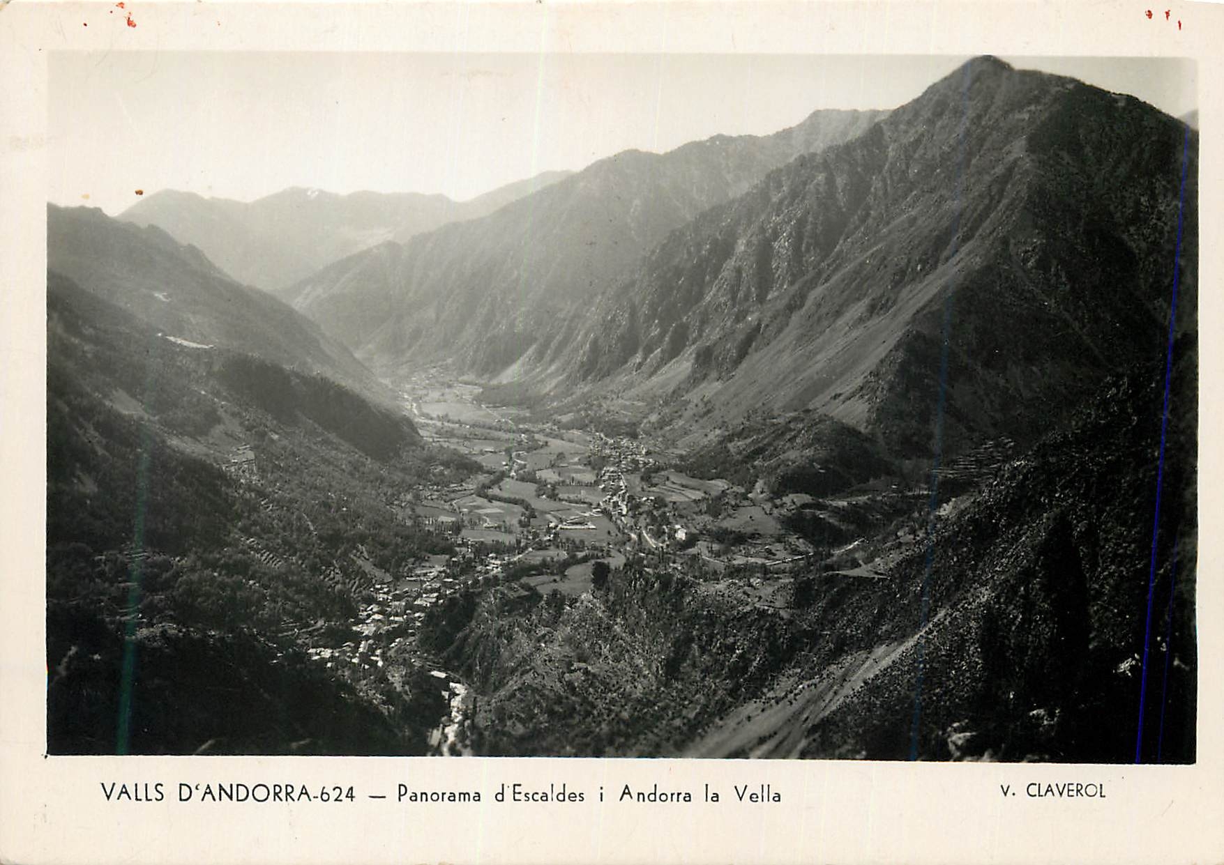 CPM Valls d Andorra Panorama d Escaldes i Andorra la Vella