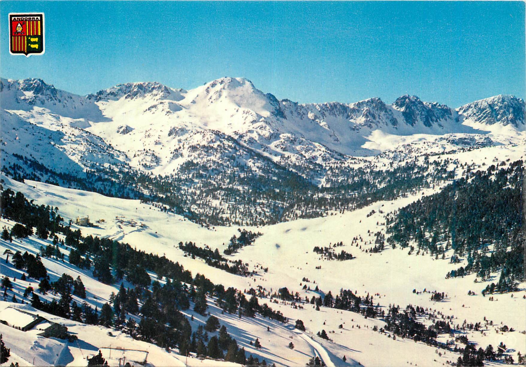 CPM Valls d Andorra Vue generale des lacets et du Grau Roig sous la neige