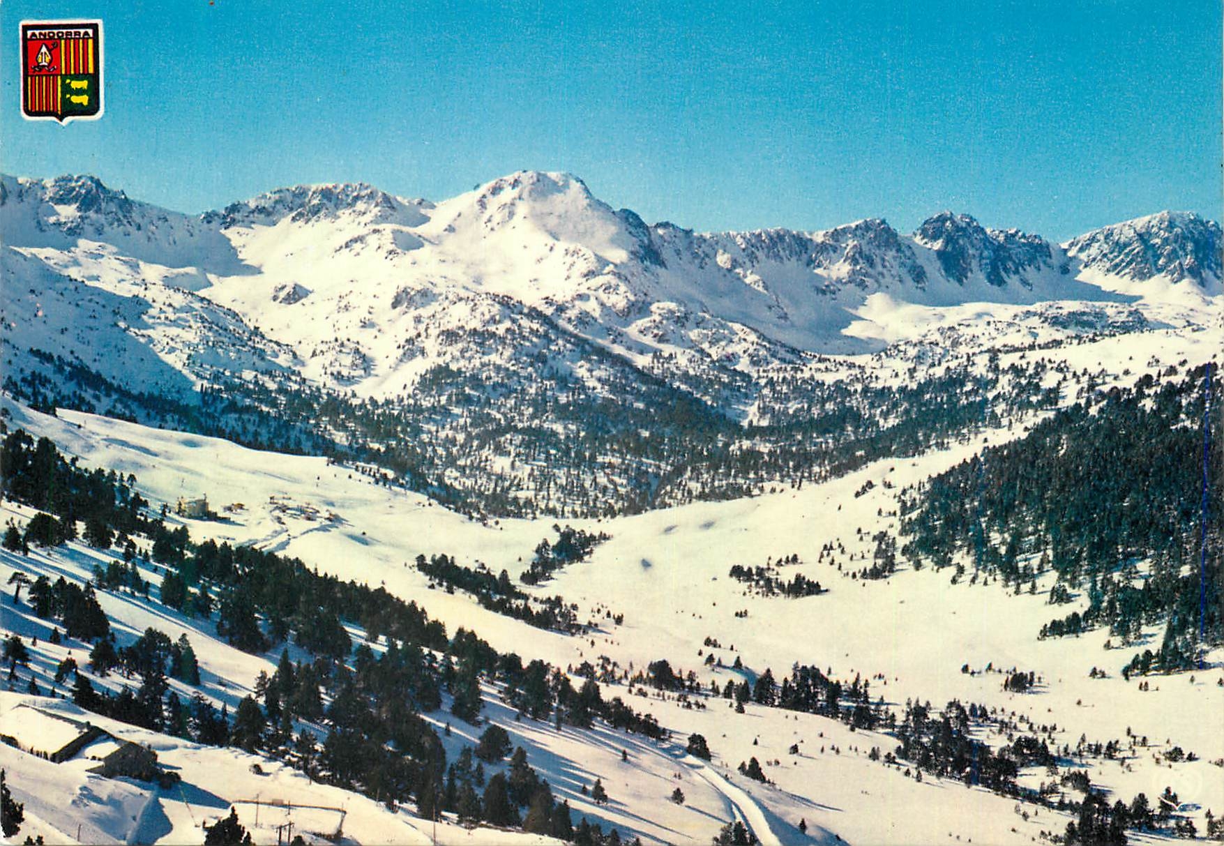 CPM Valls d Andorra Vue generale des lacets et du Grau Roig sous la neige