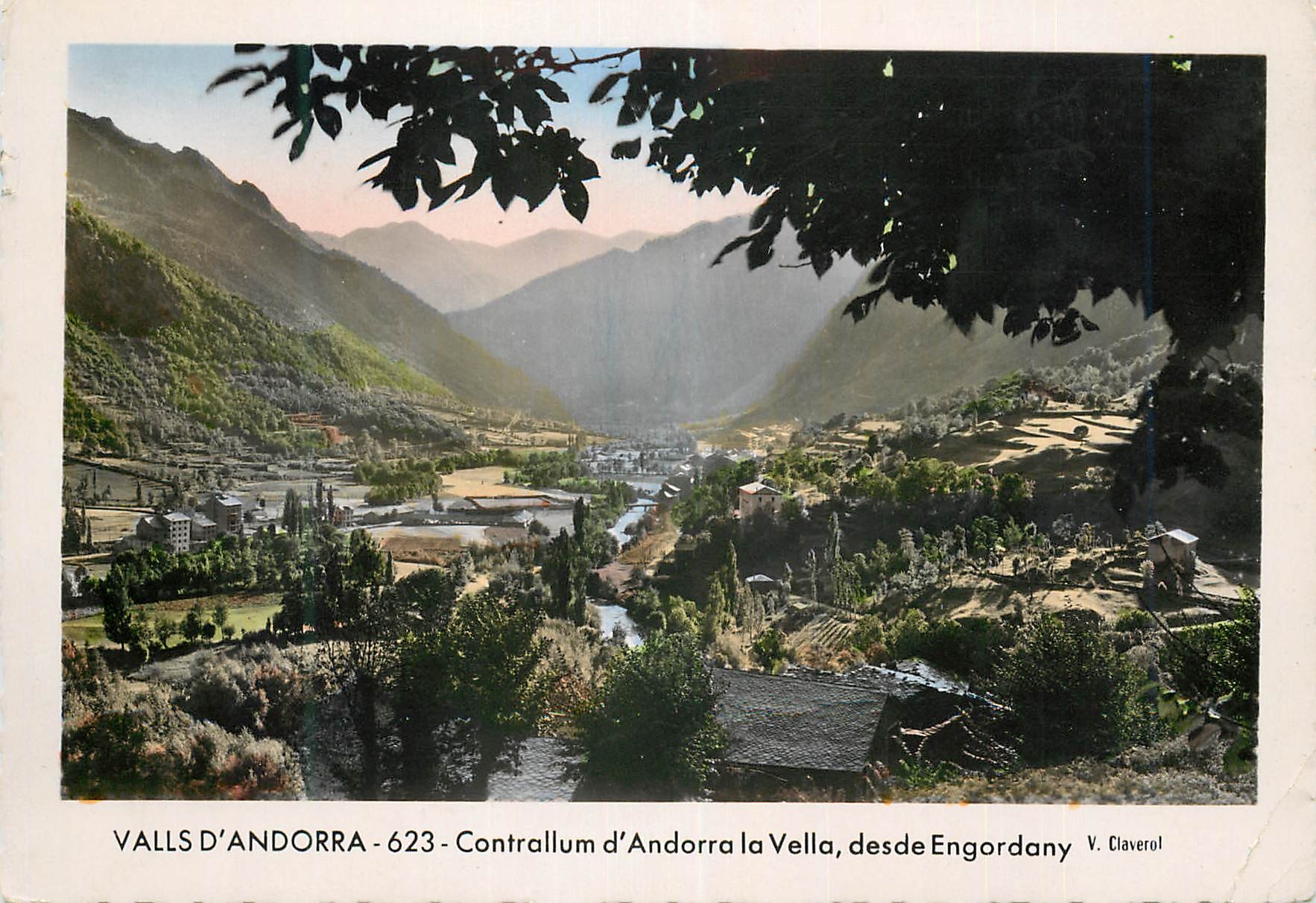 CPM Valls d Andorra Contrallum d Andorra la Vella desde Engordany
