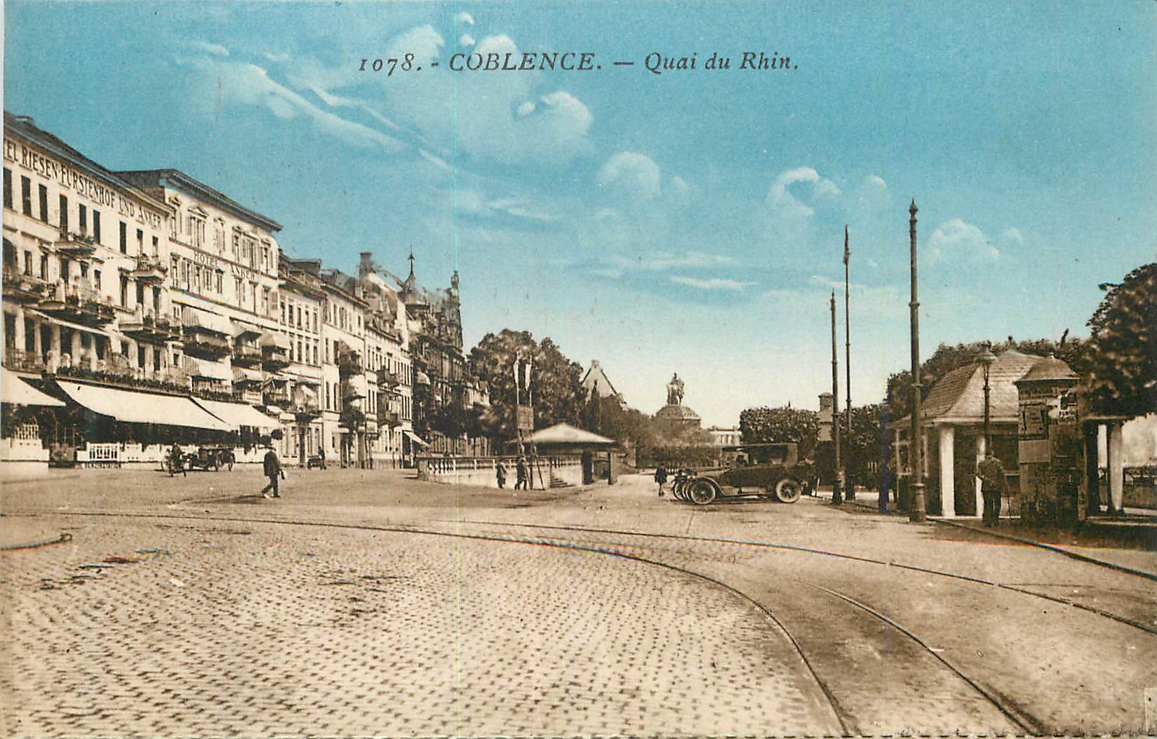 CPA Coblence Quai du Rhin 