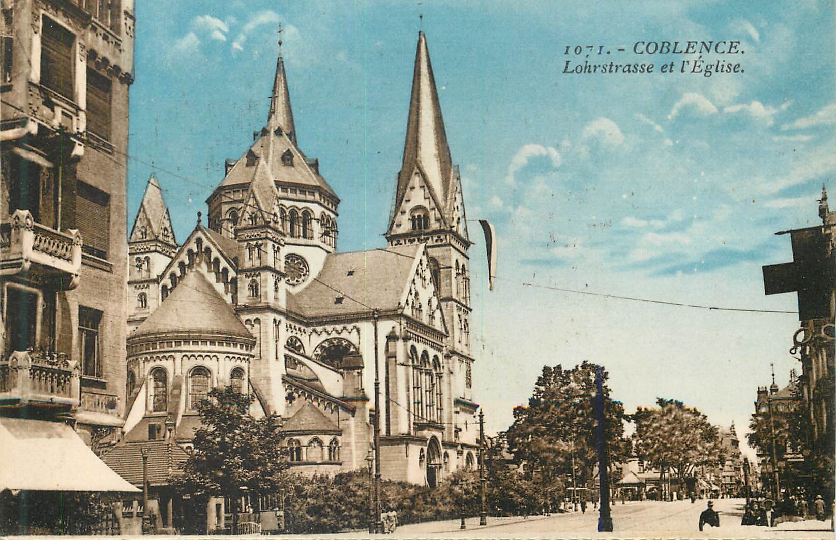 CPA Coblence Lohrstrasse et l'Eglise 