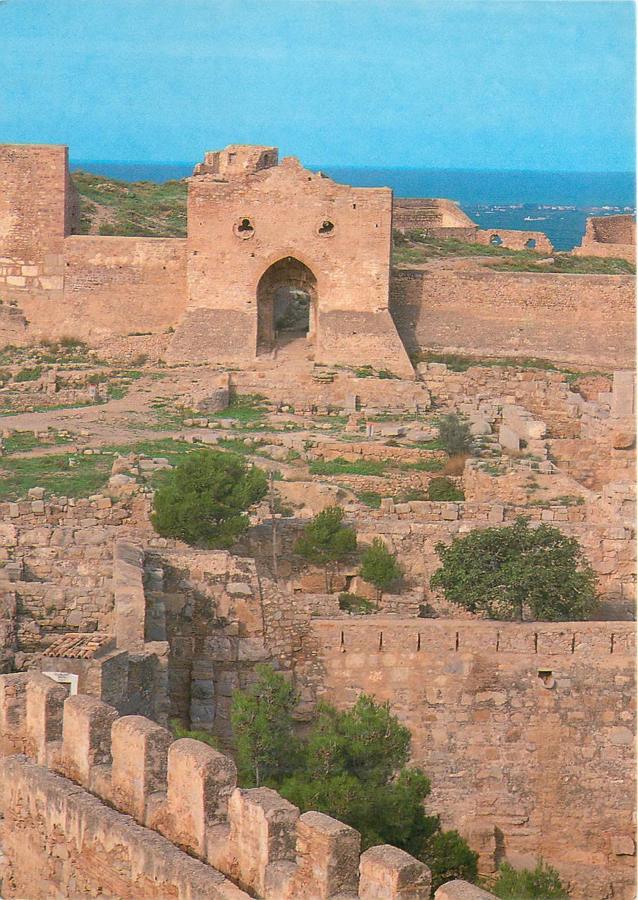CPM Sagunto (Valencia) Chateau forum et Porte Al Menara