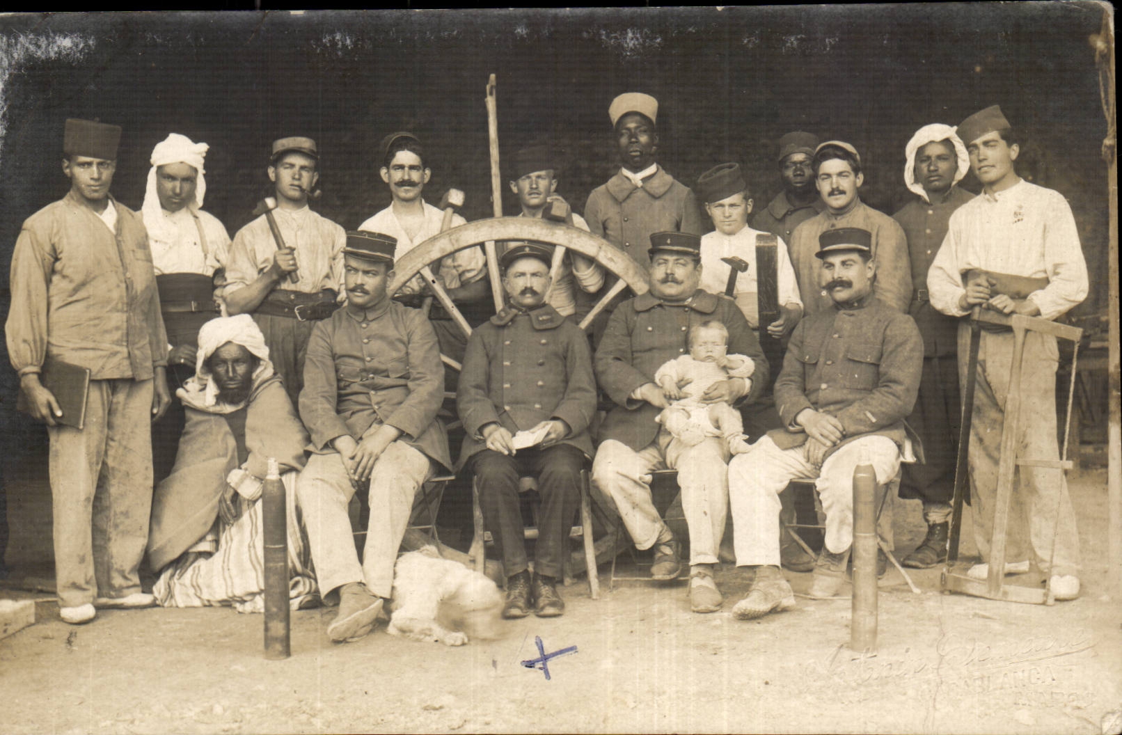 CPA Real photo Territory of Counted Zaia Morocco Marocco Militaria