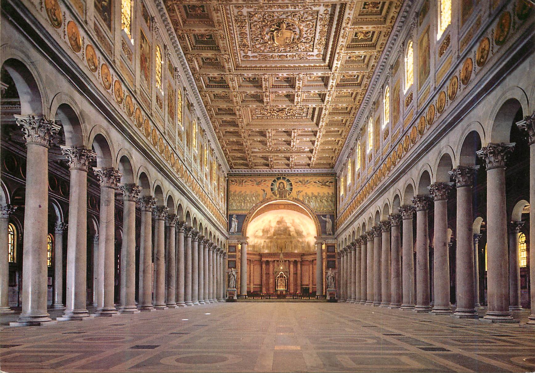 CPM Roma basilique de st paul nef centrale