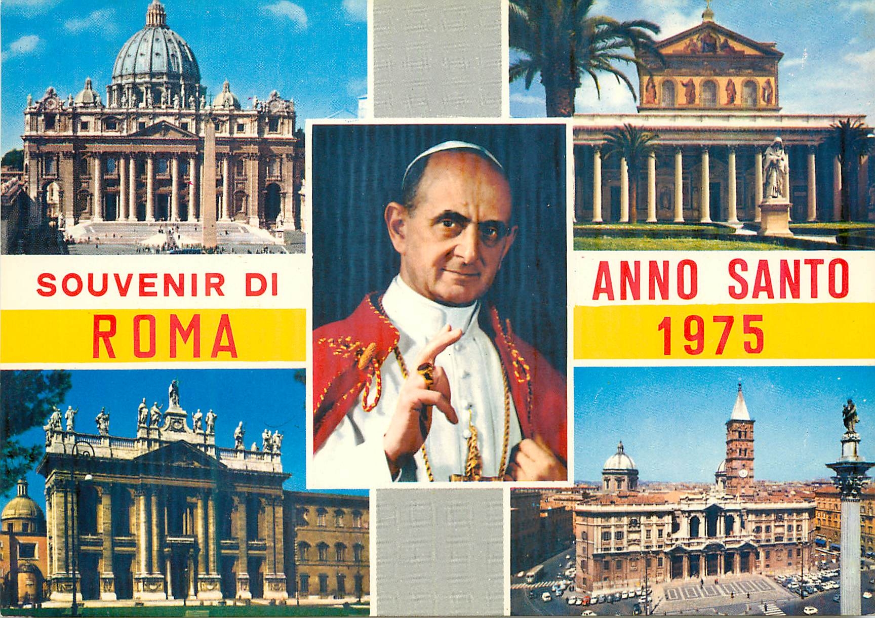 CPM Roma souvenir Pape