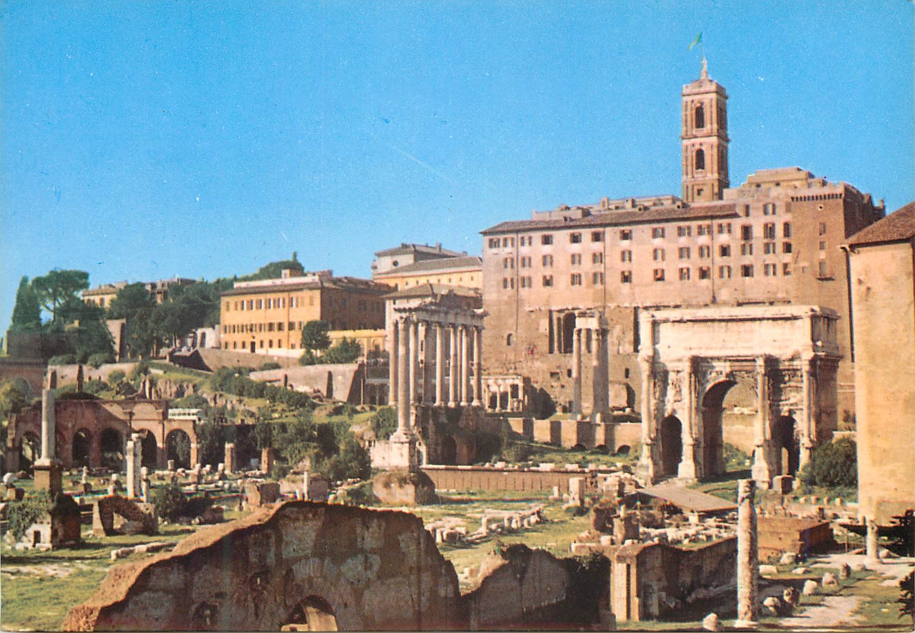 CPM Roma forum romain et arc de septime severe