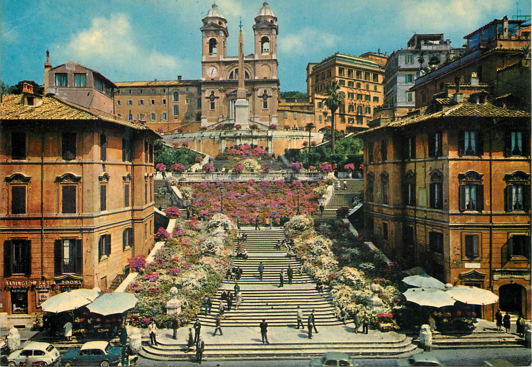 CPM Roma place d'espagne et trinita dei monti