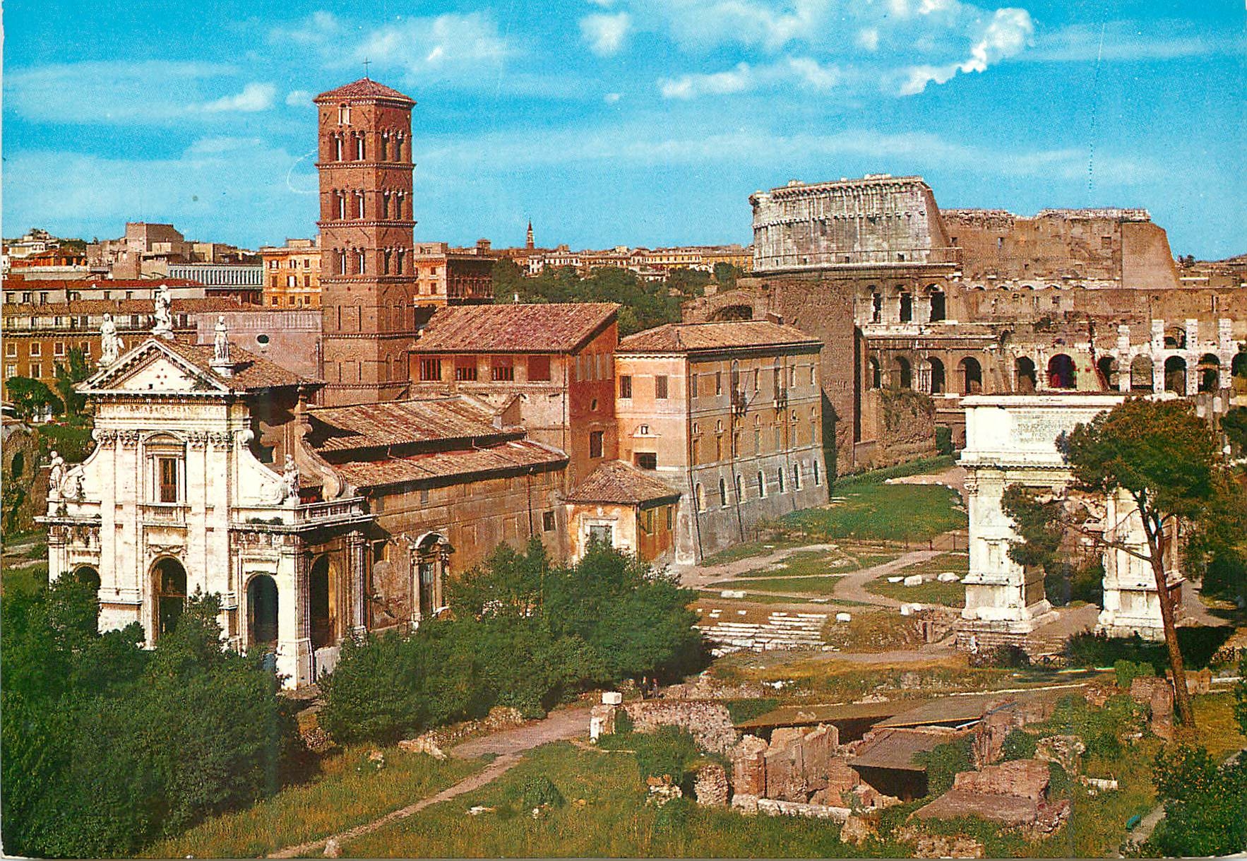 CPM Roma eglise de sainte francoise romain (Xs campanile roman du XII s)