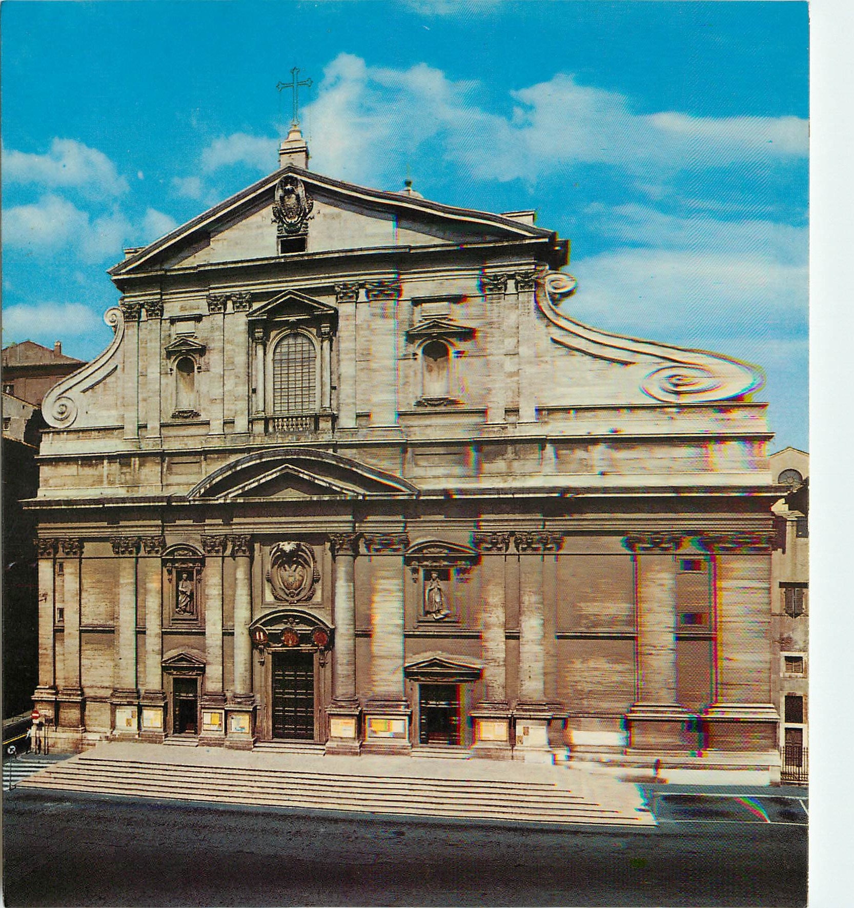 CPM Roma eglise du jesus facade g della porte