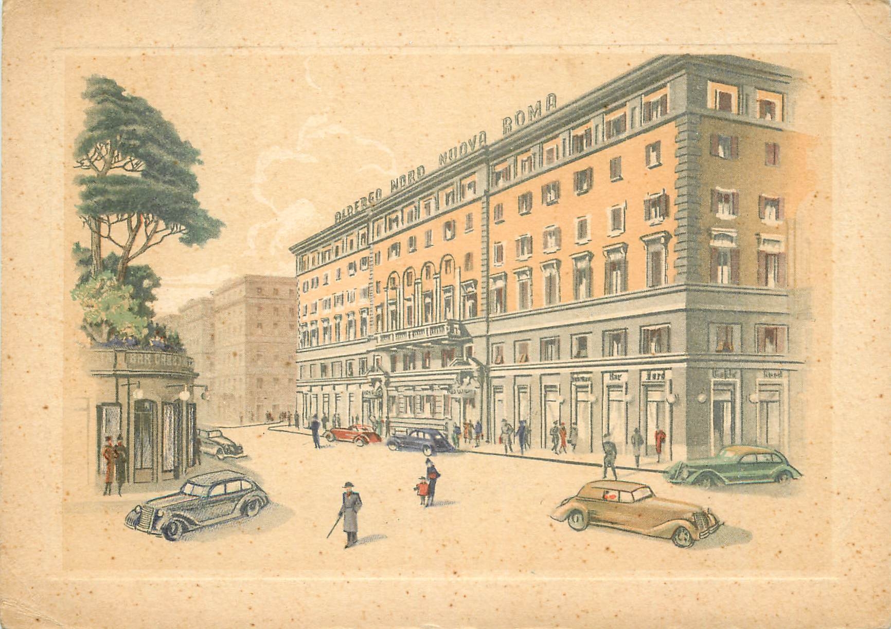 CPM Roma albergo nord Automobile