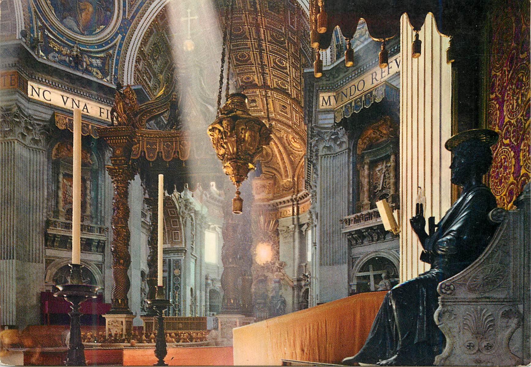 CPM Roma basilique de saint pierre (interieur)