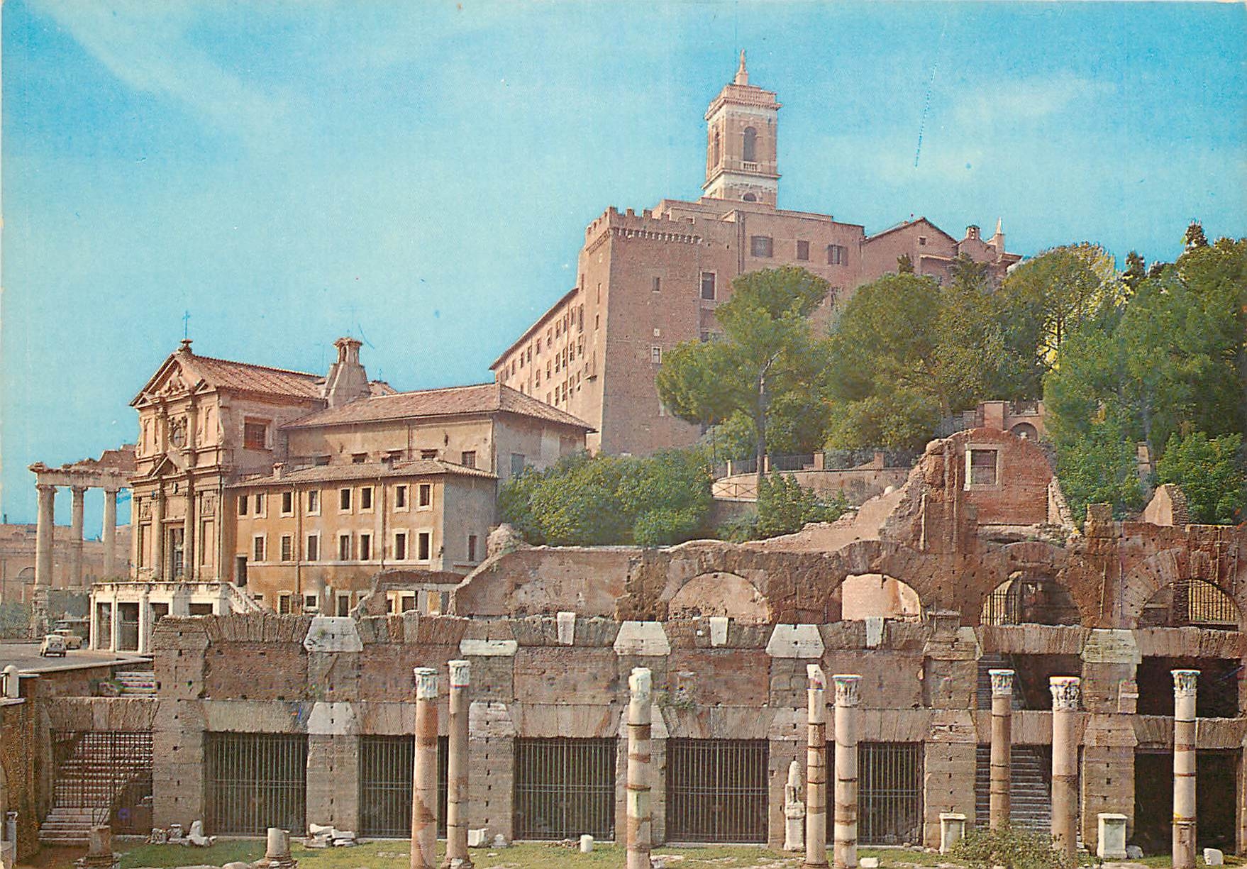 CPM Roma les monuments de mamertimo et le forum de cesar