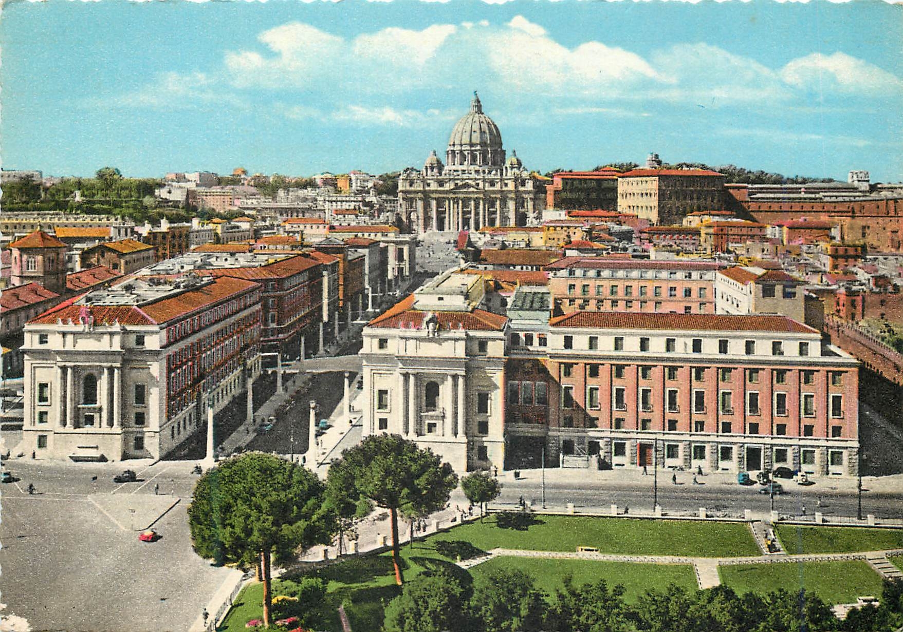 CPM Roma vue generale et rue de la conciliation