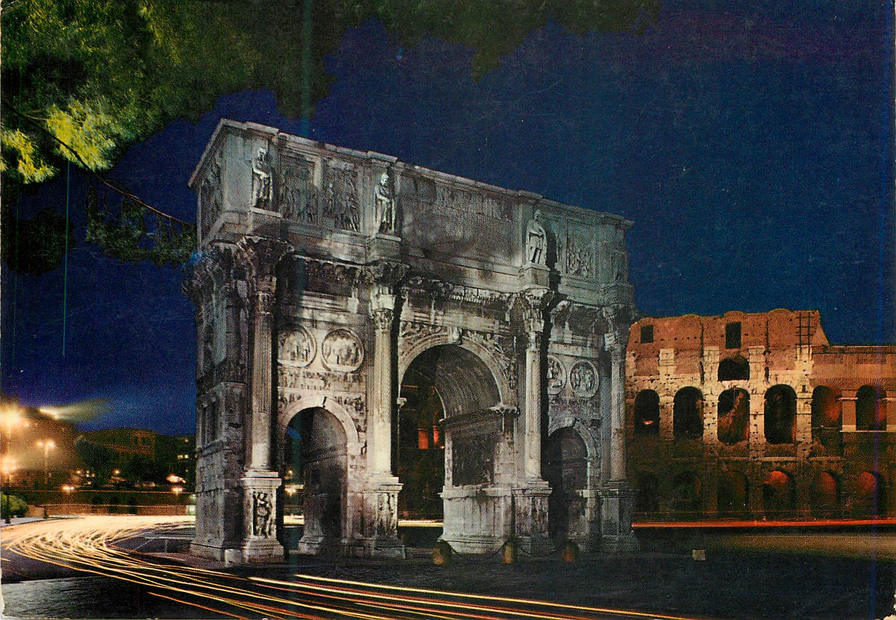 CPM Roma Arc de Constatin nocturne