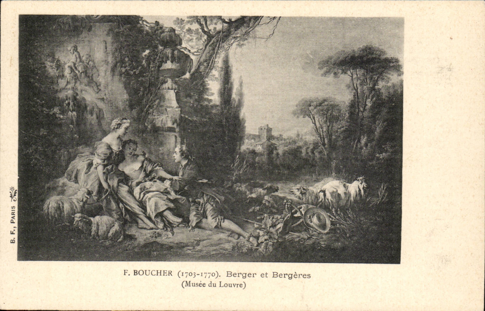 CPA F Metzger Pastroale Museum des Luftschlitz Schaferhunds und der Shepherdesses (sheep)