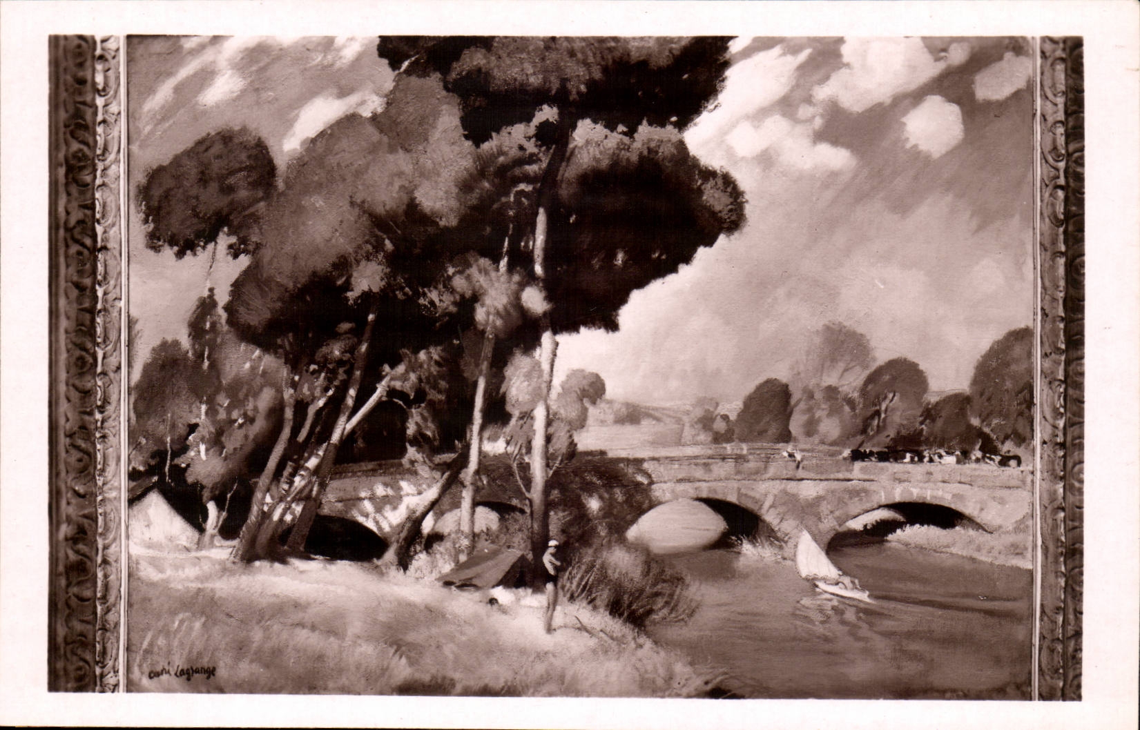 CPA Wohnzimmer von Paris Andre Lagrange der Sommer