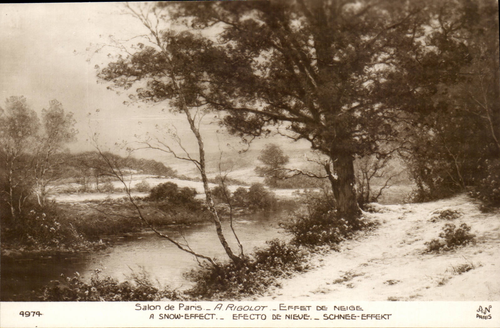 CPA Salon von Paris hat Rigolot Effet des Schnees