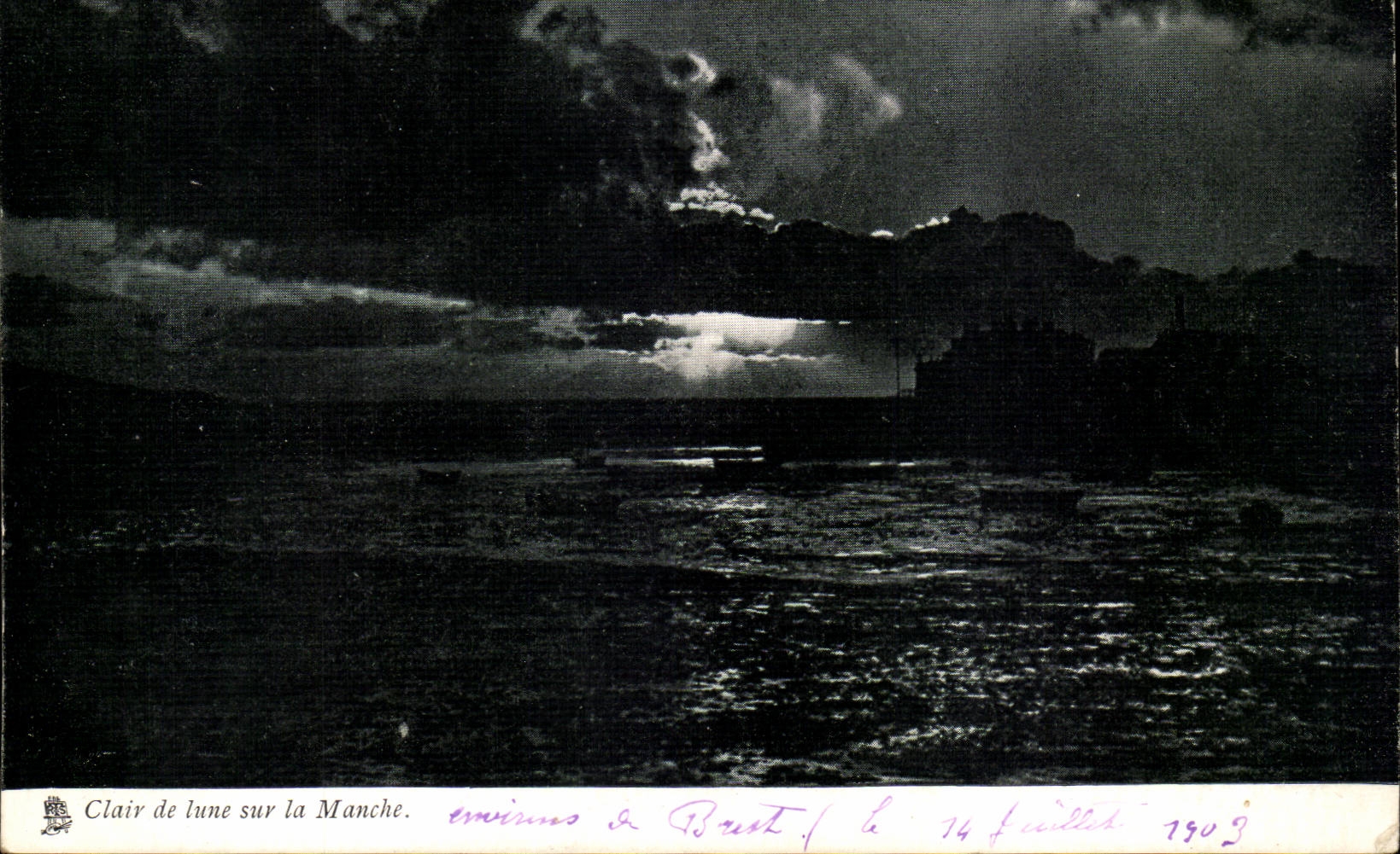 Moonlight CPA on the English Channel Surroundings of Brest