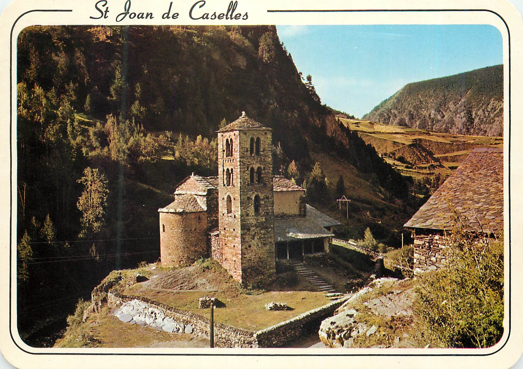 CPM Andorra Valls d'Andorra Canillo Chapelle Romane du Xe S de St Jeau de Caselles