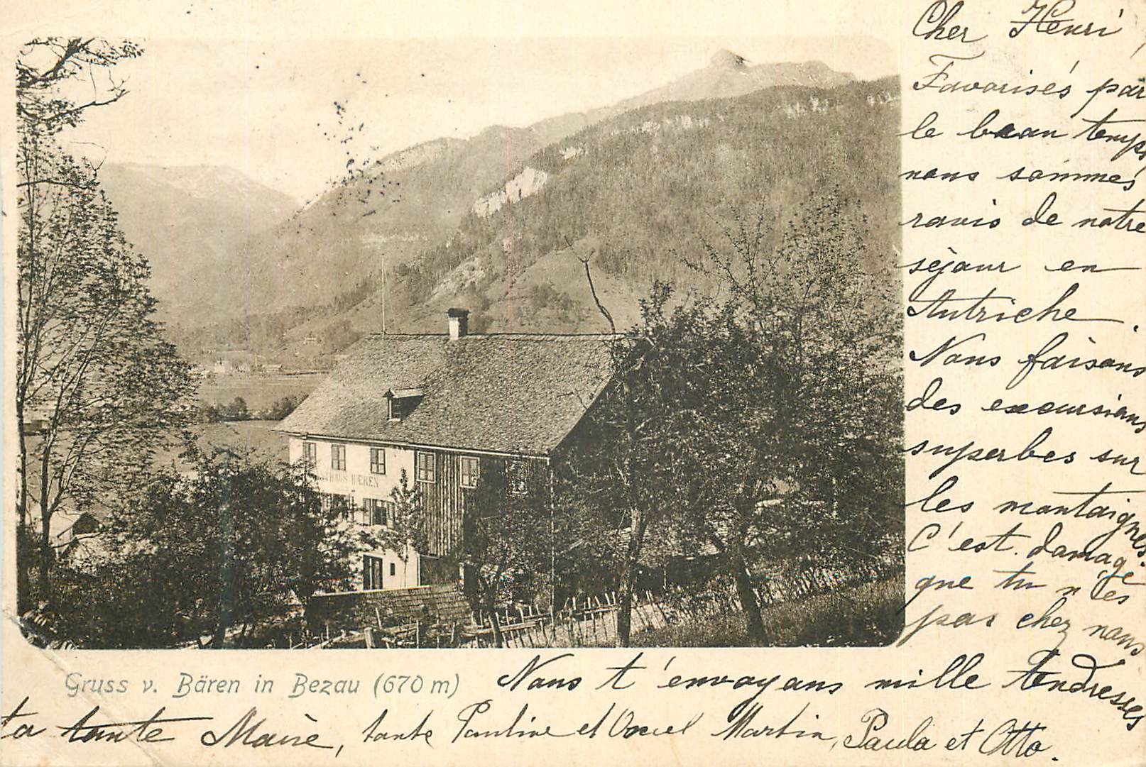 CPM Gruss v Baren in Bezau (670 m)