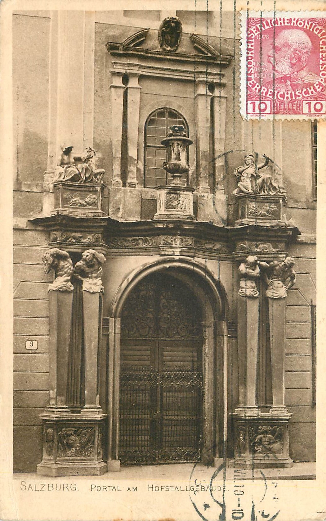 CPA Salzburg Portal Hofstaligebaude