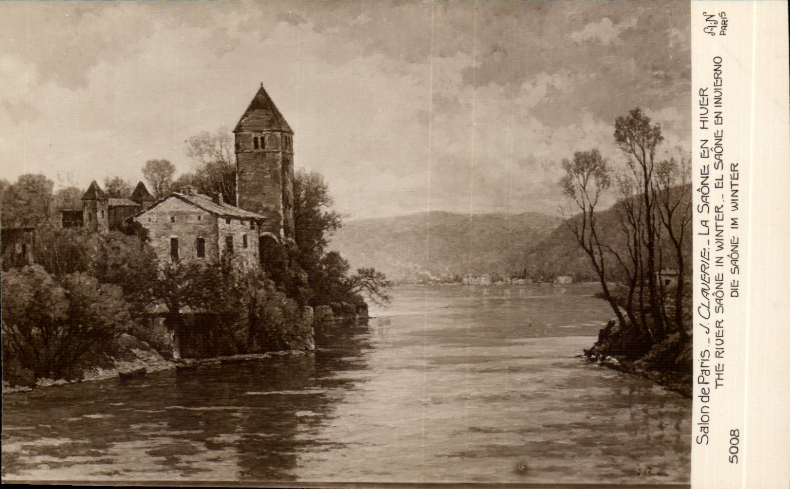 CPA Fantasy living room of Paris J Claverie the Saone in winter