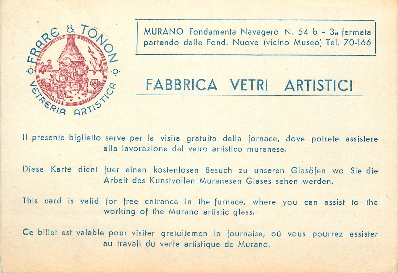 CPM Fabrica vetri artisticl Murano