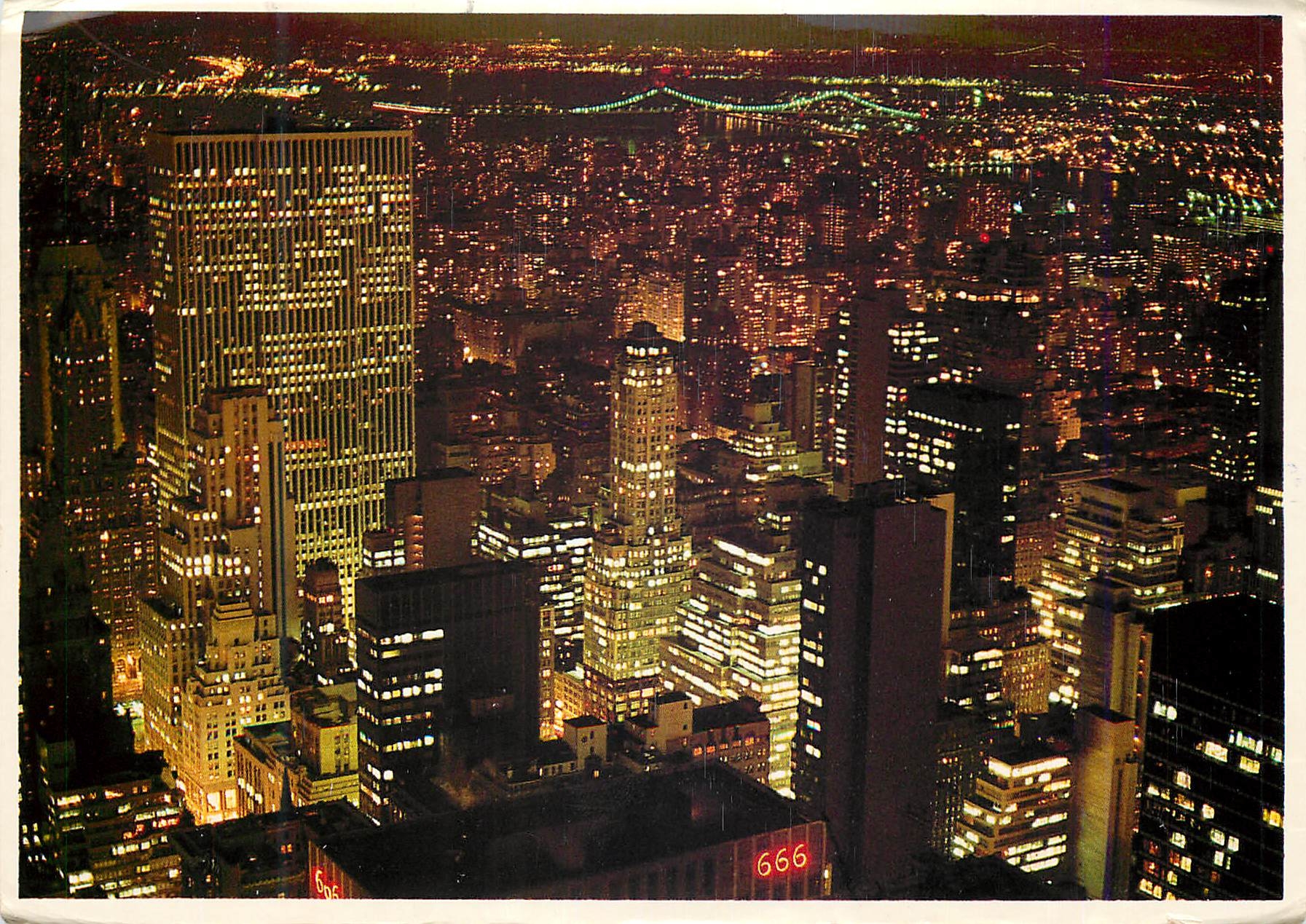 CPM New York A Panoramic view of New York city at night