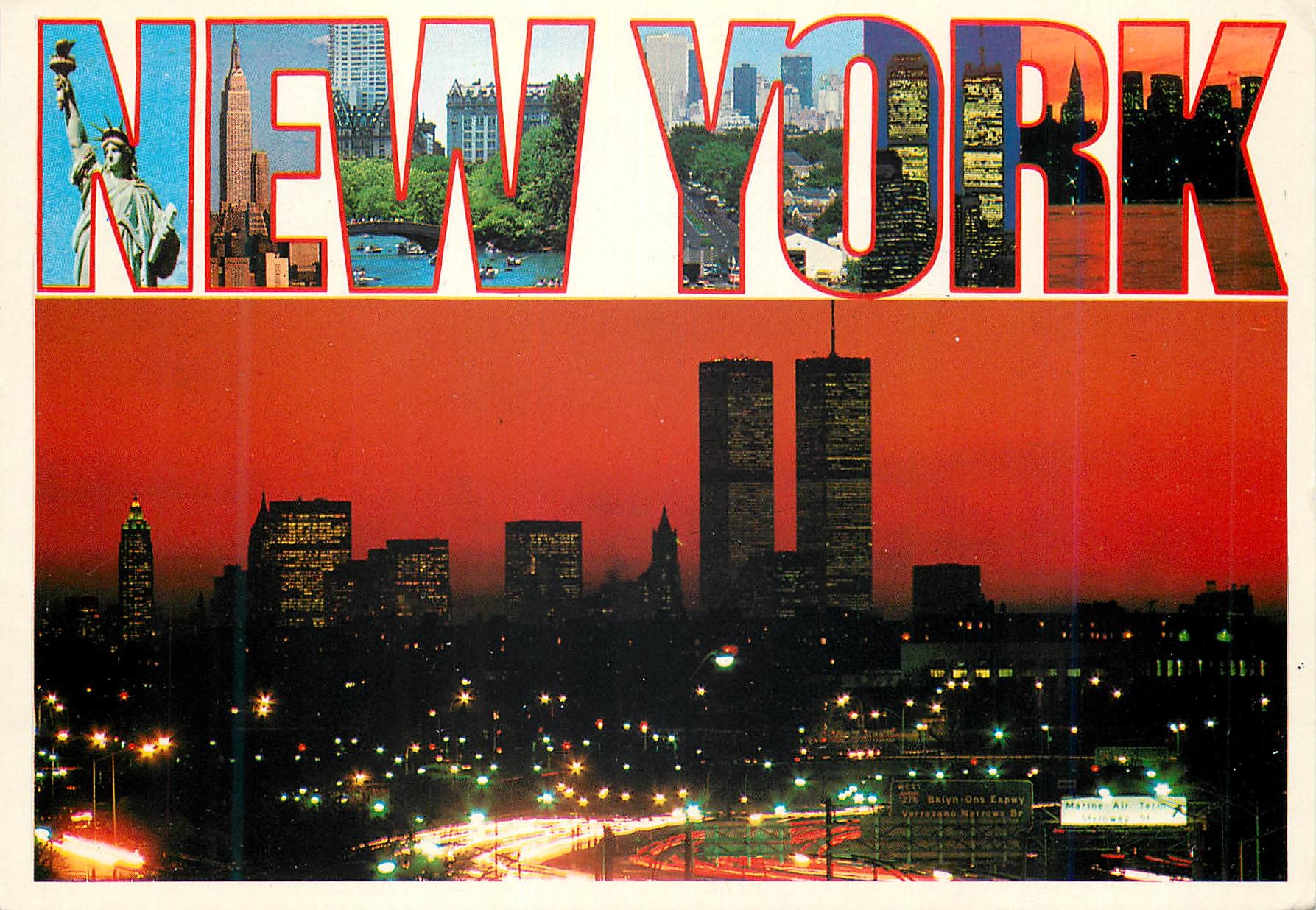 CPM New York The Twin Towers of the world trade center at night