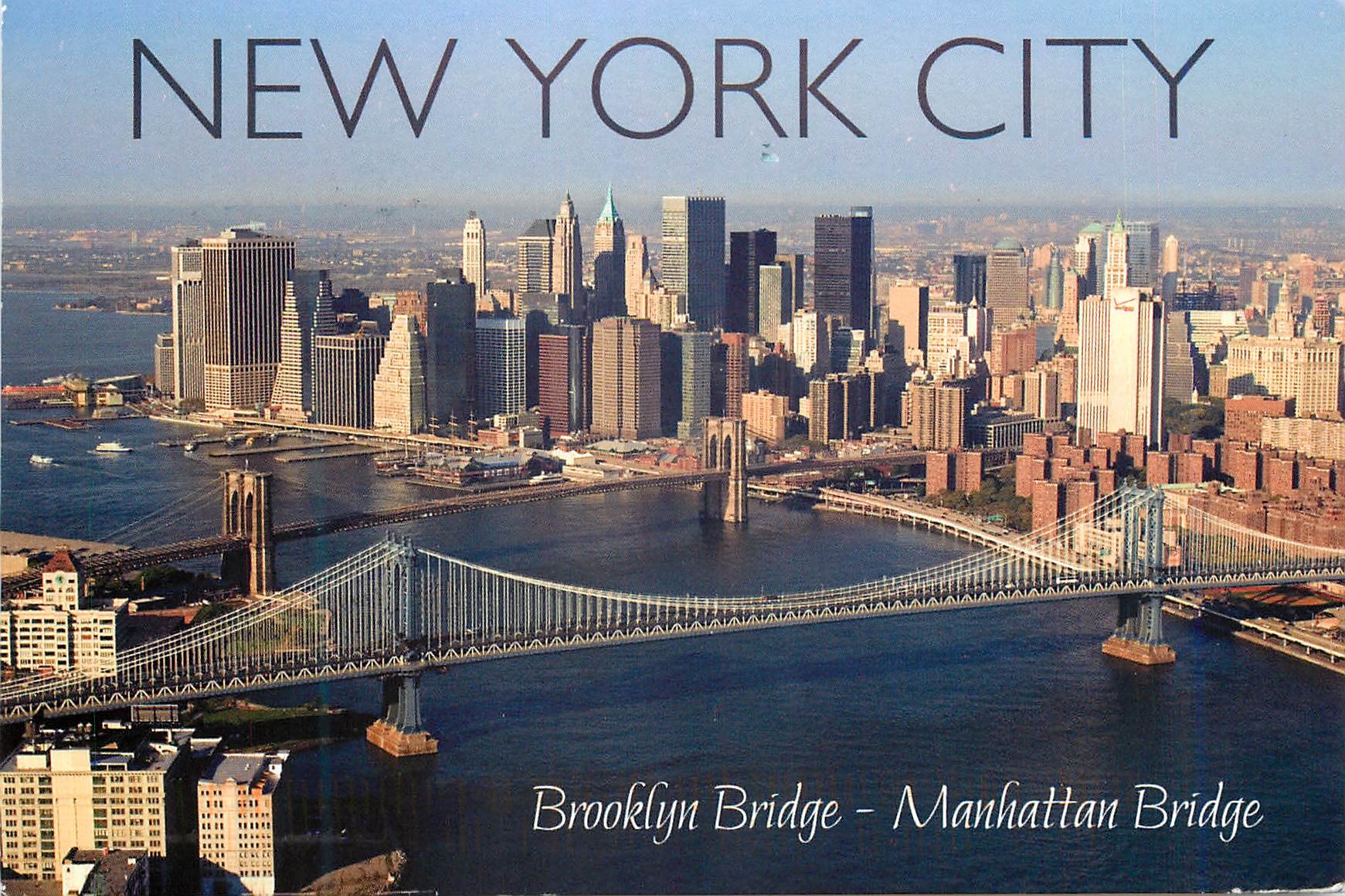 CPM New York Brooklyn Bridge Manhattan Bridge