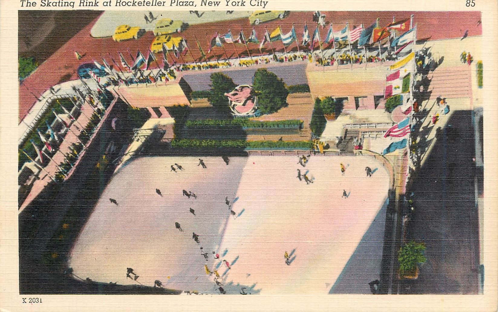 CPA The Skating Rink at Rocketeller Plaza  New York City