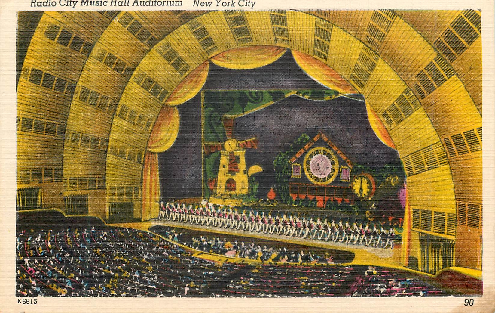 CPA New York City Radio city Music Hall auditorium