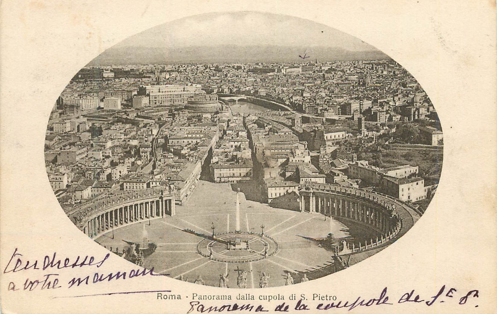 CPA Roma Panorama dalla cupola di S Pietro