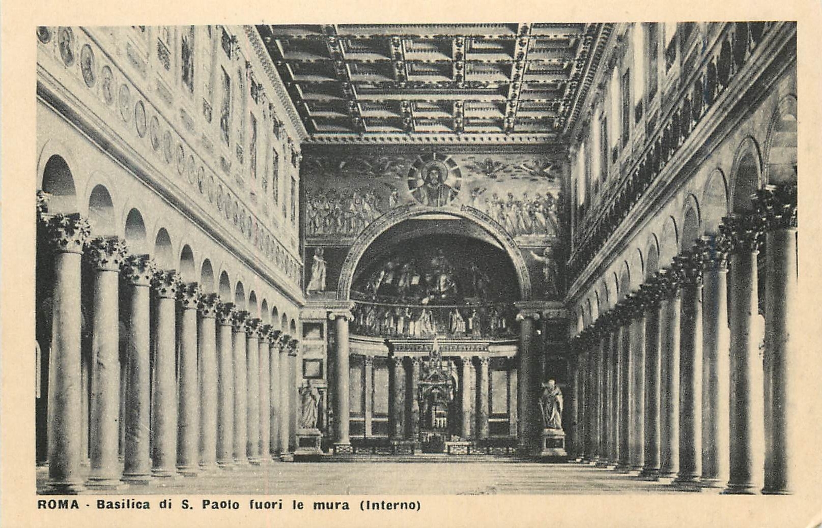 CPA Roma Basilica di S Paolo fuori le mura (Interno)