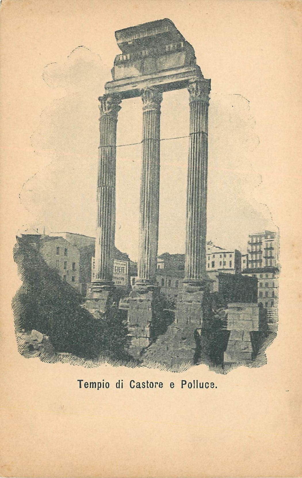 CPA Tempio di Castore e Polluce