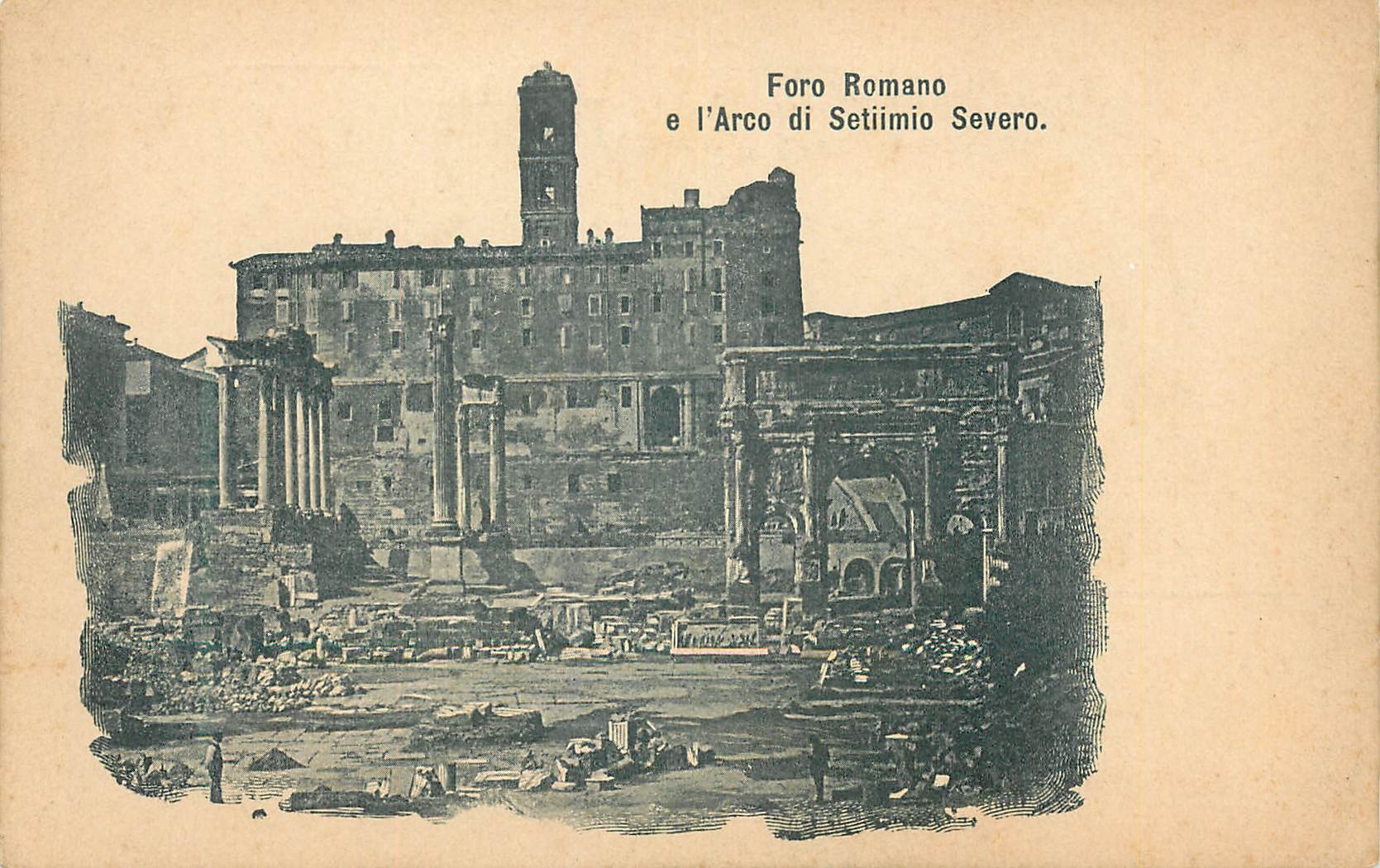 CPA Foro Romano e l'Arco di Setiimio Severo