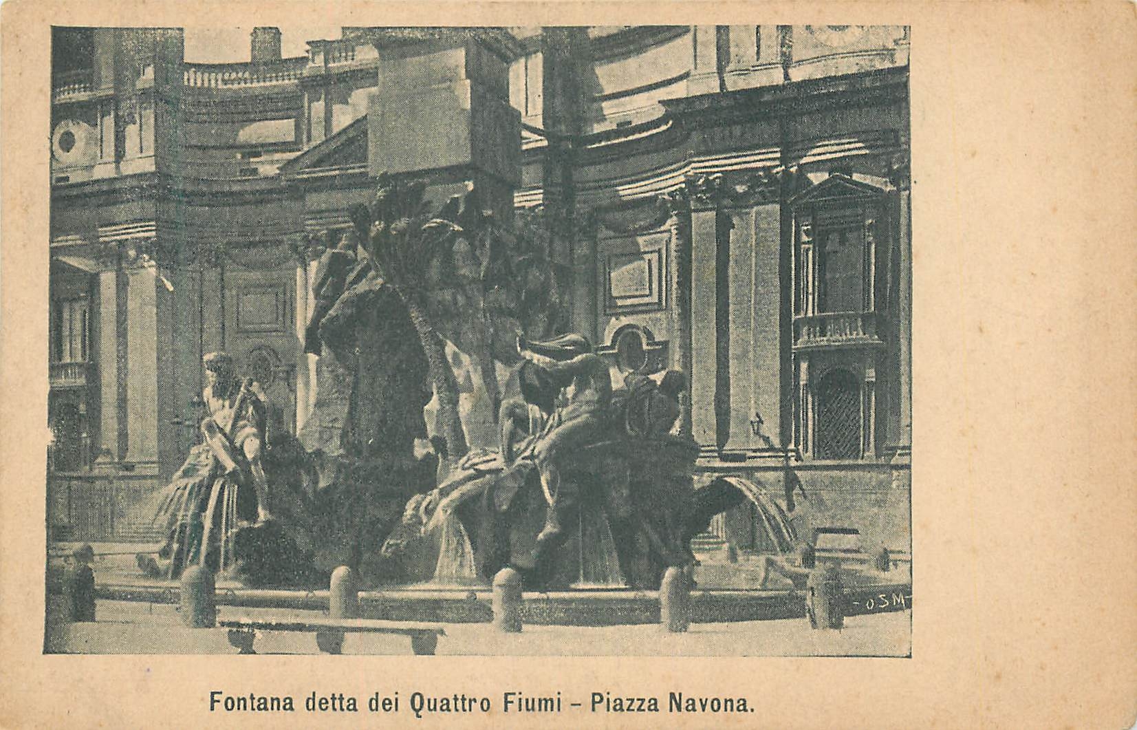 CPA Fontana detta dei Quattro Fiumi Piazza Navona