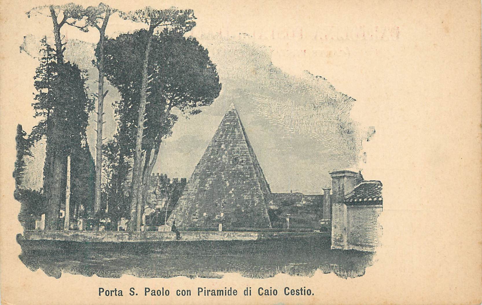 CPA Porta S Paolo con Piramide di Caio Cestio