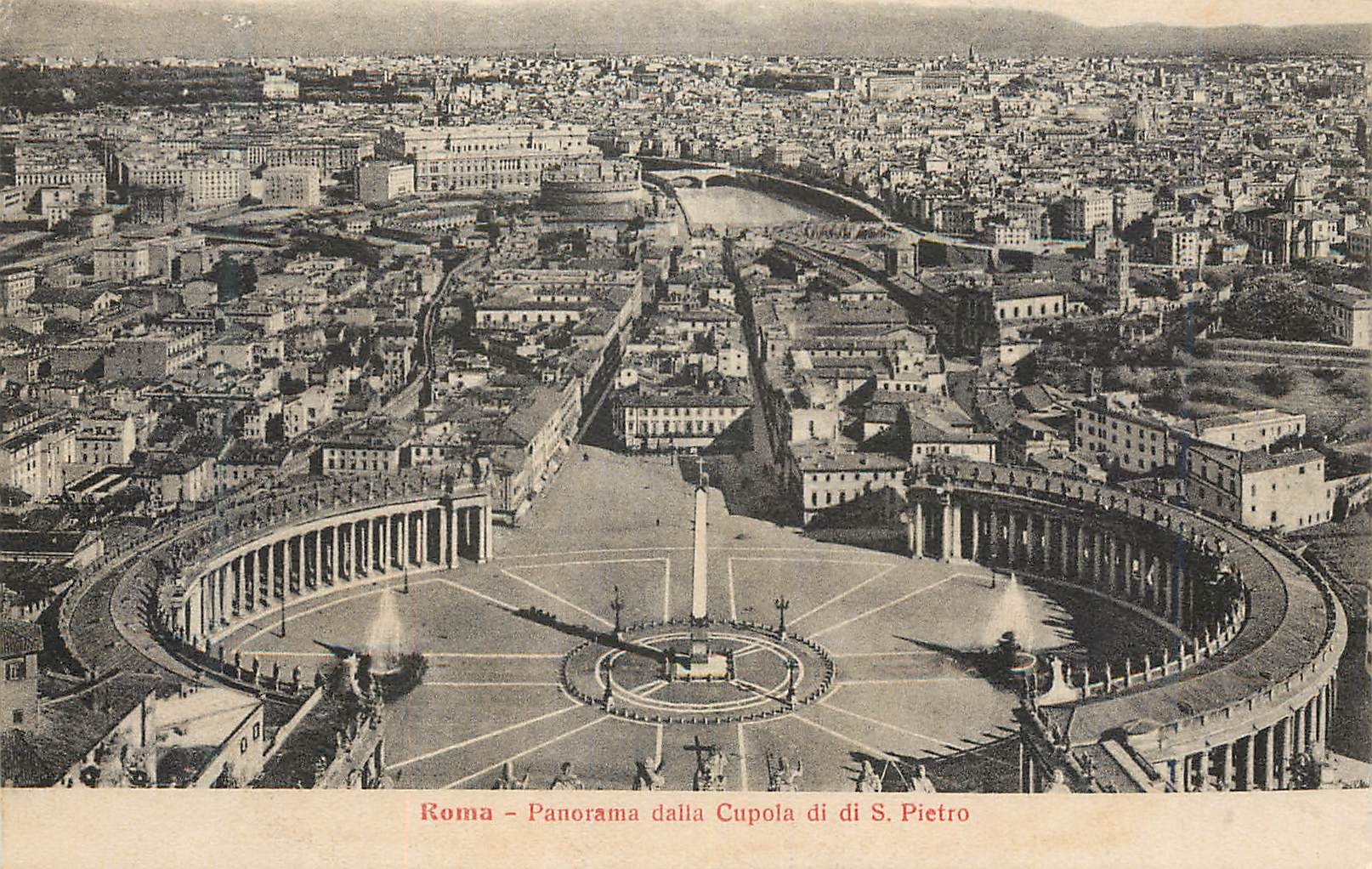 CPA Roma Panorama dalla Cupola di di S Pietro