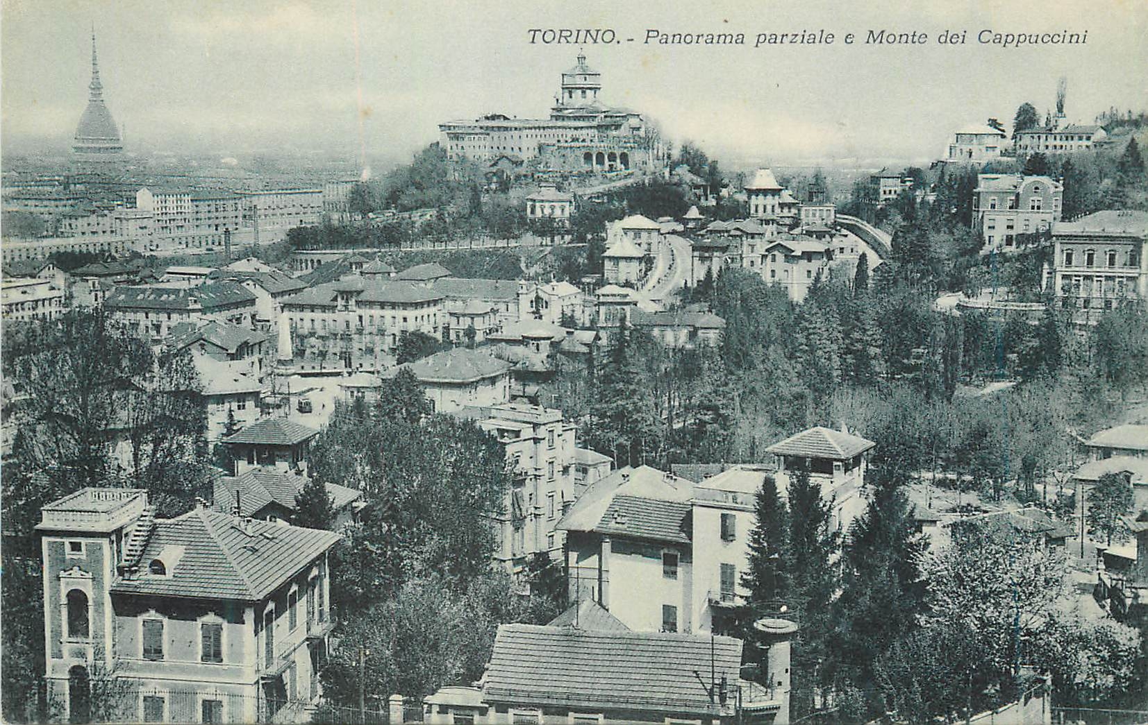 CPA Torino Panorama parziale e Monte dei Cappucial